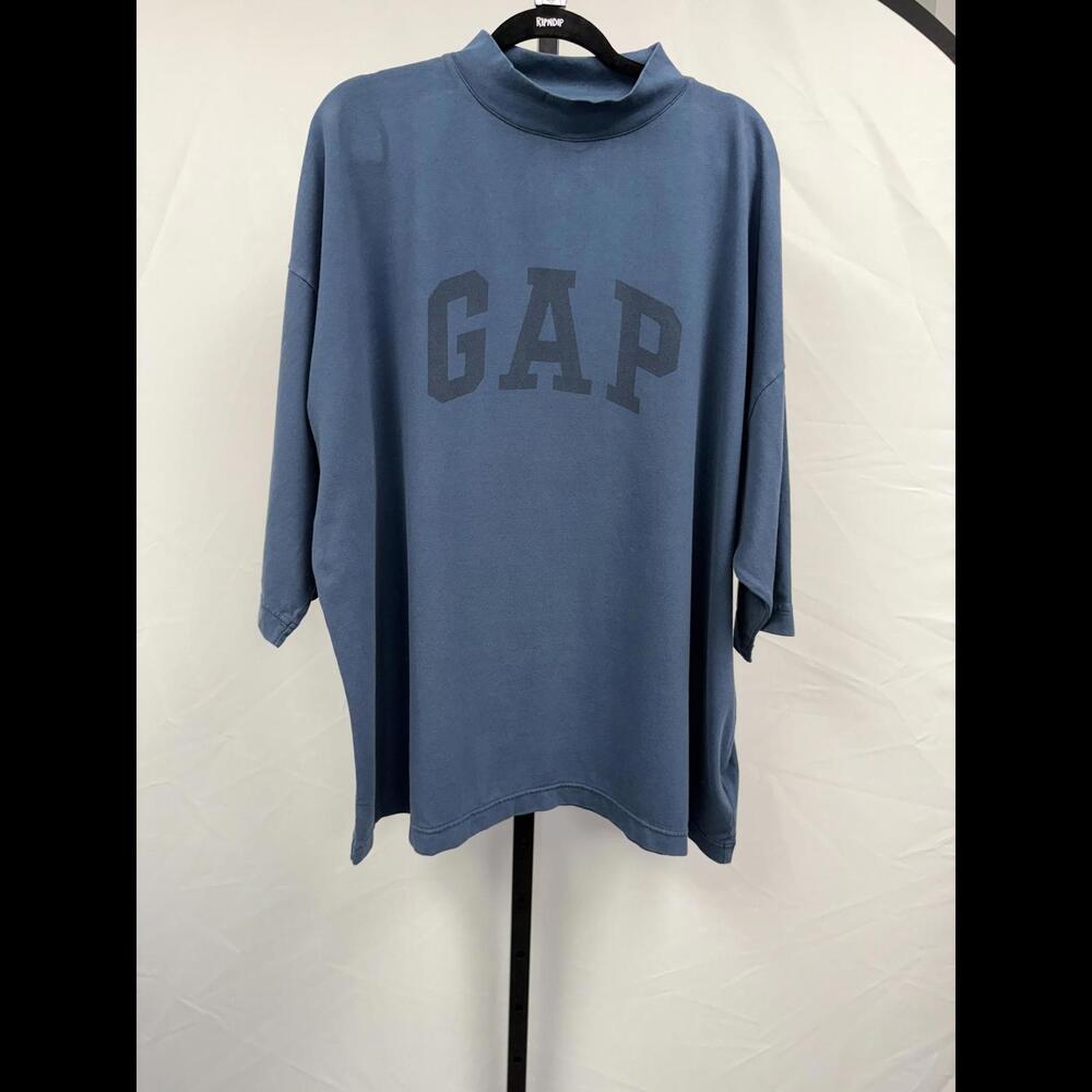 GAP Oversized Tee Dove Cropped 3/4 Sleeve Medium
